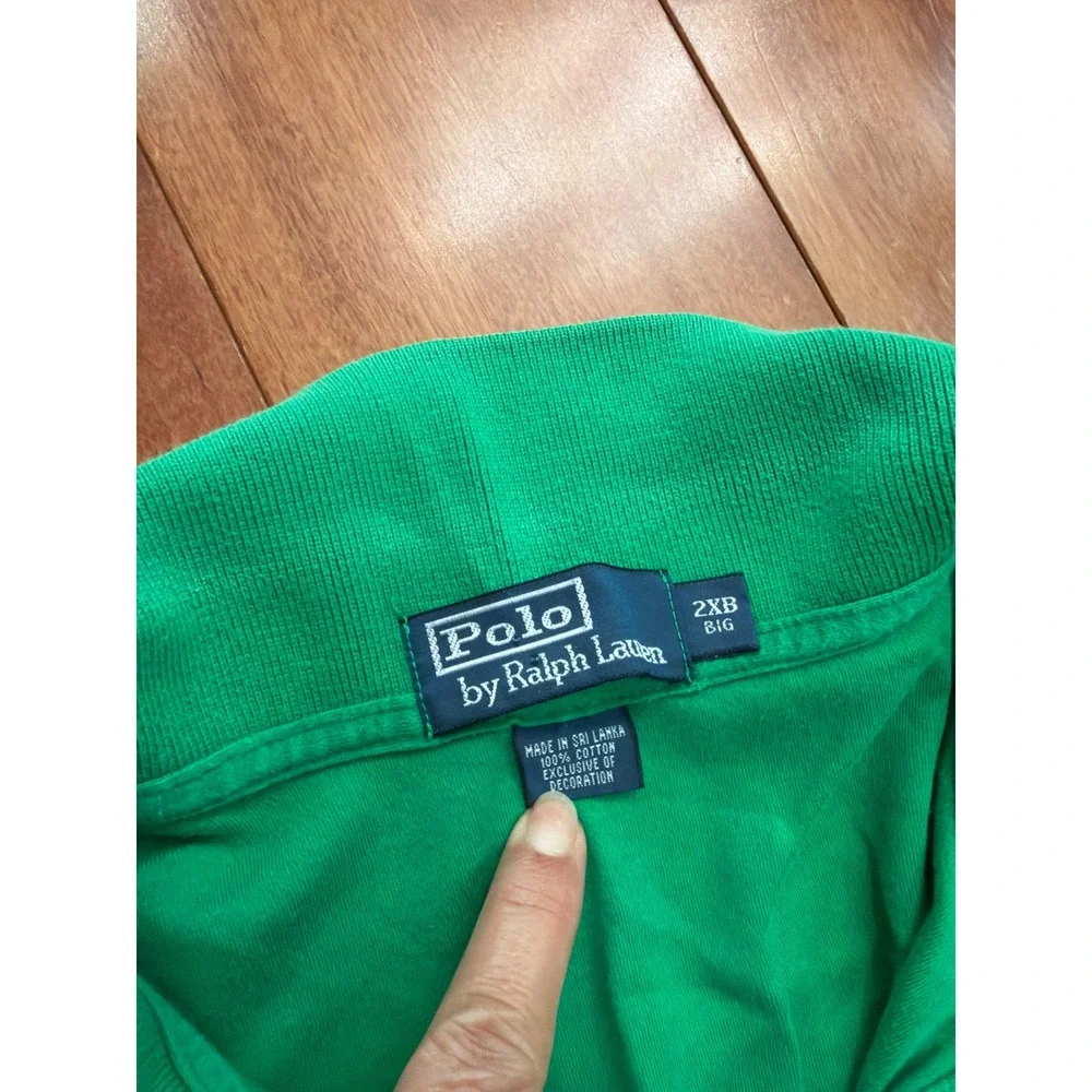 Polo Ralph Lauren Polo Shirt Mens Green Short Sleeve Big 2XB